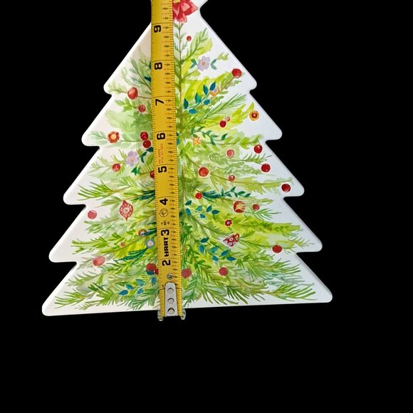 Pioneer Woman CHRISTMAS TREE Treats Cookies Fudge PLASTIC Holder Holiday plate - Picture 13 of 14